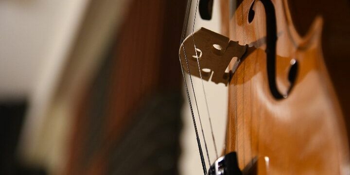 Detail eines Violoncellos